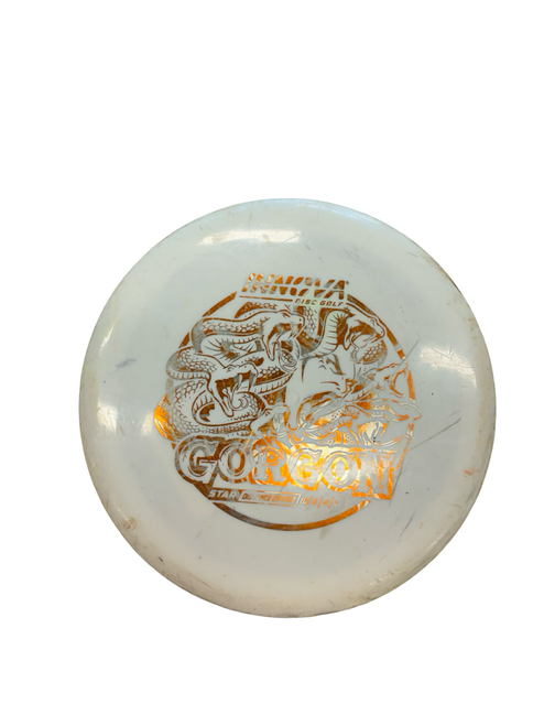 Vist Large View of Product Image Which is Used Innova GORGON Disc Golf Driver White