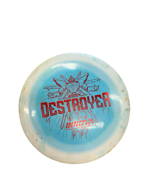 Vist Large View of Product Image Which is Used Innova DESTROYER Disc Golf Driver Royal Blue