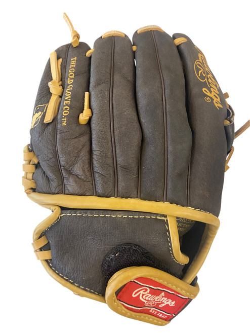 Vist Large View of Product Image Which is Used Rawlings HIGHLIGHT SERIES BB/SB Glove RH Throw Brown 10 1/2"