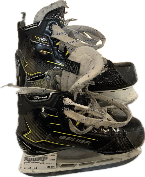 Vist Large View of Product Image Which is Used Bauer SUPREME M40 Youth Hockey Skate Youth 11.5