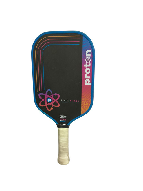 Vist Large View of Product Image Which is Used PROTON SERIES THREE PROJECT FLAMINGO Pickleball Racquet Black