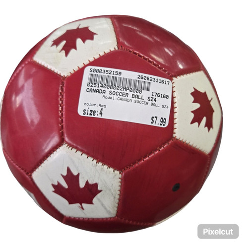 Vist Large View of Product Image Which is Used CANADA SOCCER BALL SZ4 All Size Soccer Ball Red 4