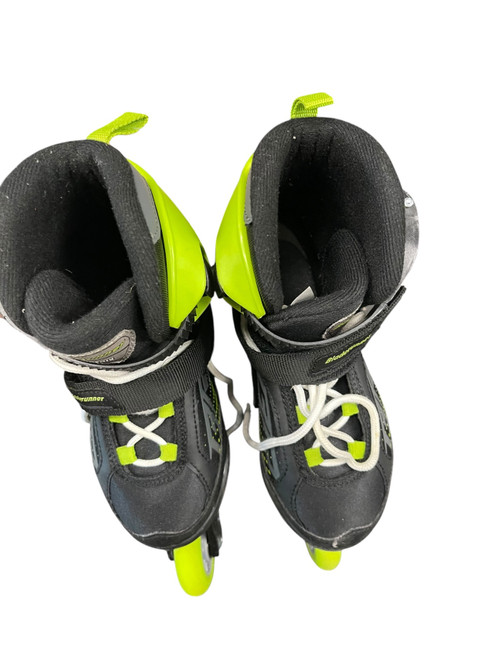 Vist Large View of Product Image Which is Used Bladerunner ADJ INLINES Junior Rec Fitness Skates Black Adjustable