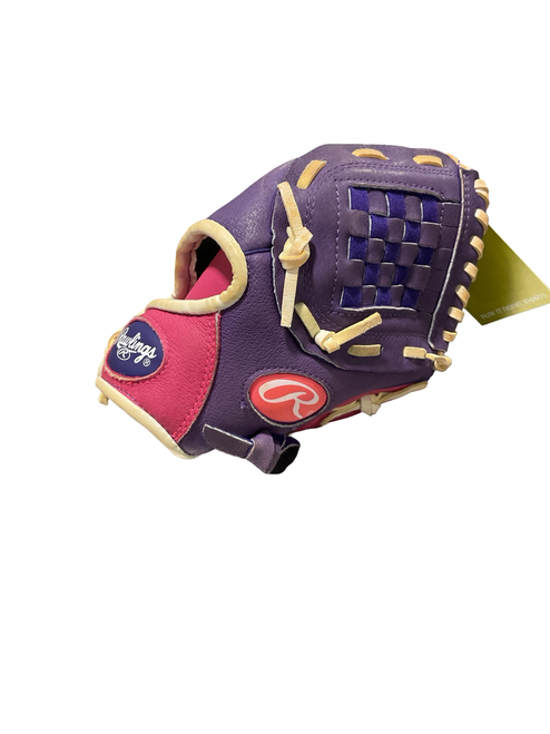 Vist Large View of Product Image Which is Used Rawlings HIGHLIGHT SERIES GLOVE RH Throw Fastpitch Gloves Pink 10"
