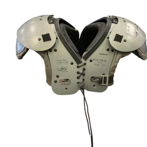 Vist Large View of Product Image Which is Rawlings MAGNUM, FB Shoulder Pads, Grey XL