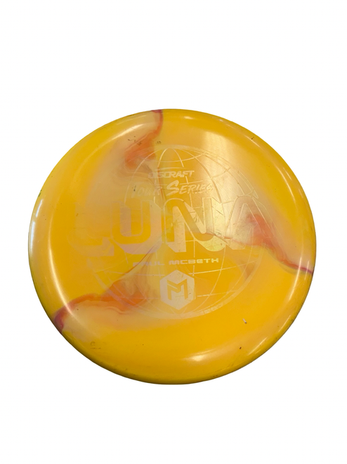 Vist Large View of Product Image Which is Used Discraft PM LUNA Disc Golf Putter Yellow