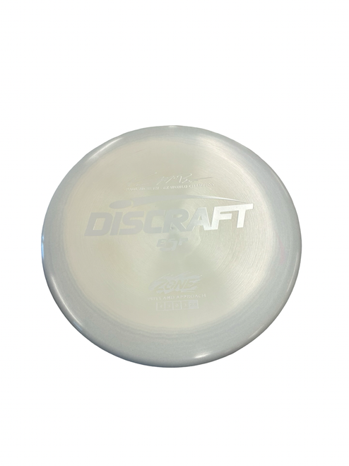 Vist Large View of Product Image Which is Used Discraft ZONE Disc Golf Putter White