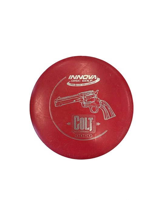 Vist Large View of Product Image Which is Used Innova COLT Disc Golf Putter Red