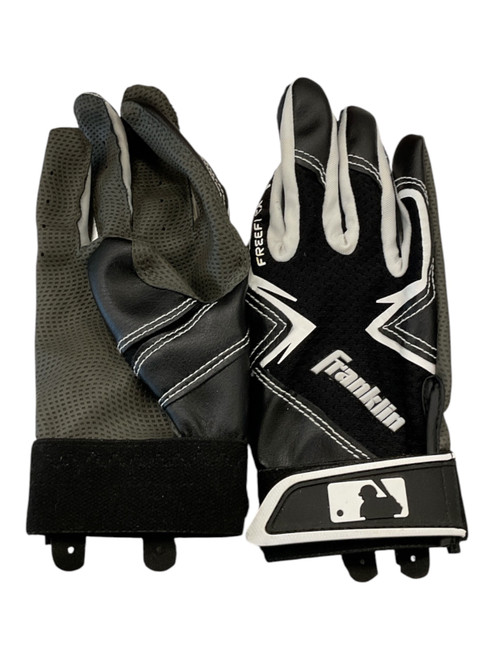 Vist Large View of Product Image Which is Used Franklin BB/SB Batting Gloves Black SM
