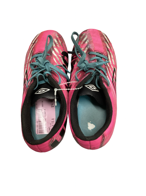 Vist Large View of Product Image Which is Used Umbro Soccer Cleats Pink Youth 13.0