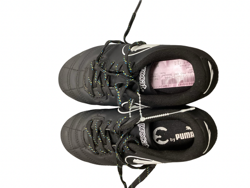 Vist Large View of Product Image Which is Used Puma PRO CAT Soccer Cleats Black Youth 12.0