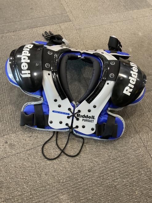 Vist Large View of Product Image Which is Used Riddell PURSUIT FB Shoulder Pads Royal Blue XS