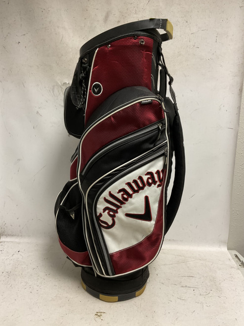 Vist Large View of Product Image Which is Used Callaway CART BAG Mens Cart Bag Black And Wine Red