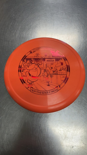 Vist Large View of Product Image Which is Used Innova HAPPY HOLIDAYS STAR ANIMAL Disc Golf Putter Orange