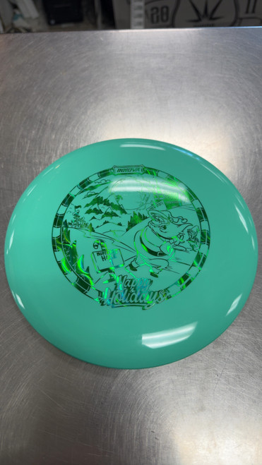 Vist Large View of Product Image Which is Used Innova HAPPY HOLIDAYS STAR RACER Disc Golf Driver Teal