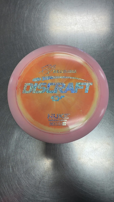Vist Large View of Product Image Which is Used Discraft ESP PP NUKE Disc Golf Driver Pink