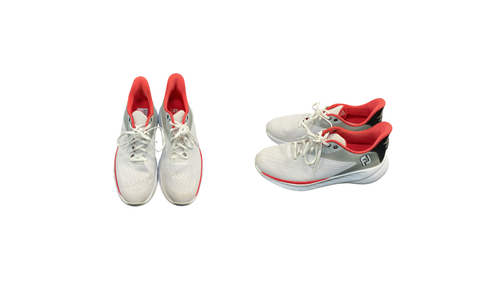 Vist Large View of Product Image Which is Used Foot Joy FLEX XP Mens Golf Shoes Yellow Senior 9