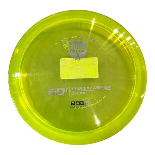 Vist Large View of Product Image Which is Used Discmania FD1 C-LINE Disc Golf Driver Yellow 173g