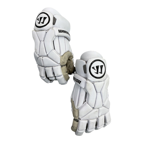 Vist Large View of Product Image Which is Used Warrior BURN GLOVES Lacrosse Gloves Mens White 11"
