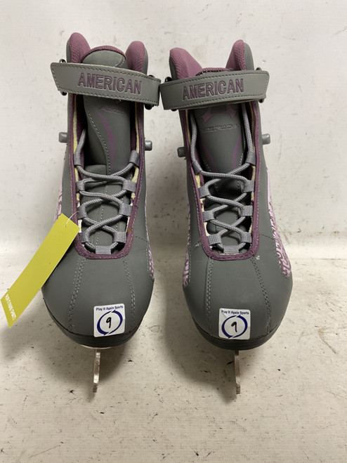 Vist Large View of Product Image Which is Used American Athletic FIGURE SKATE WomensFigure Skate Purple Senior 9