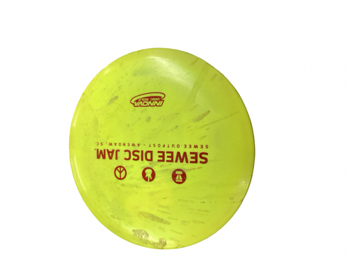 Vist Large View of Product Image Which is Used Innova MANTA Disc Golf Mid Range Yellow