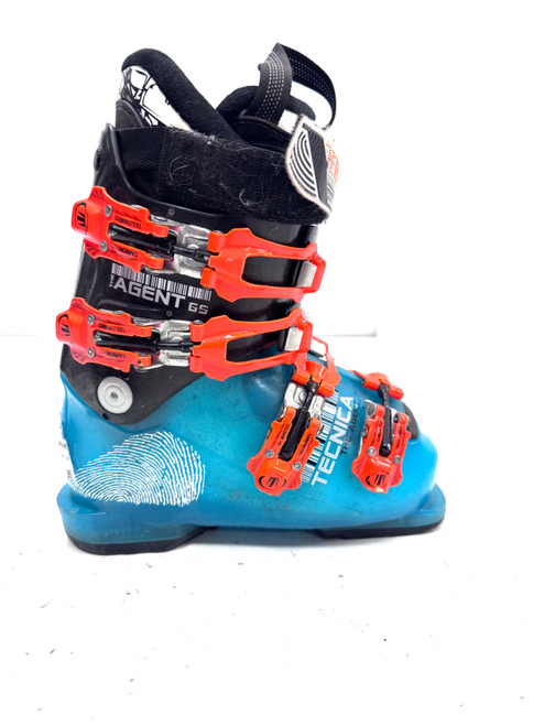 Vist Large View of Product Image Which is Used Tecnica AGENT 65 Boys DH Ski Boot Carolina Blue 195 MP - Y13