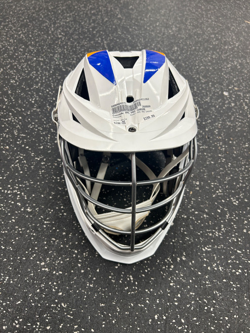 Vist Large View of Product Image Which is Used Cascade XRS PRO CHROME Lacrosse Helmet White One Size