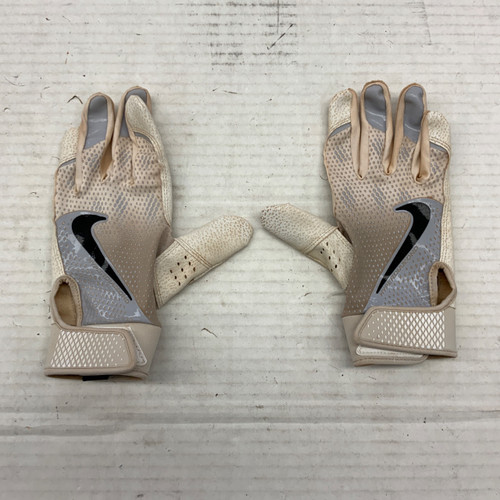 Vist Large View of Product Image Which is Used Nike BB/SB Batting Gloves White LG