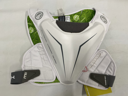 Vist Large View of Product Image Which is Used Maverik M5 SPEED Lacrosse Shoulder Pads White MD