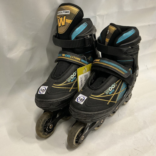 Vist Large View of Product Image Which is Used WOOLITIME Senior Rec Fitness Skates Black Adjustable