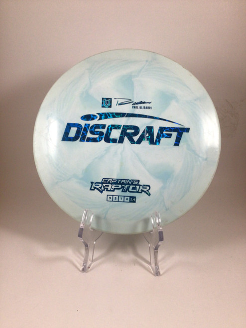 Vist Large View of Product Image Which is Used Discraft ESP CAPTAINS RAPTOR Disc Golf Driver Sky Blue 174g
