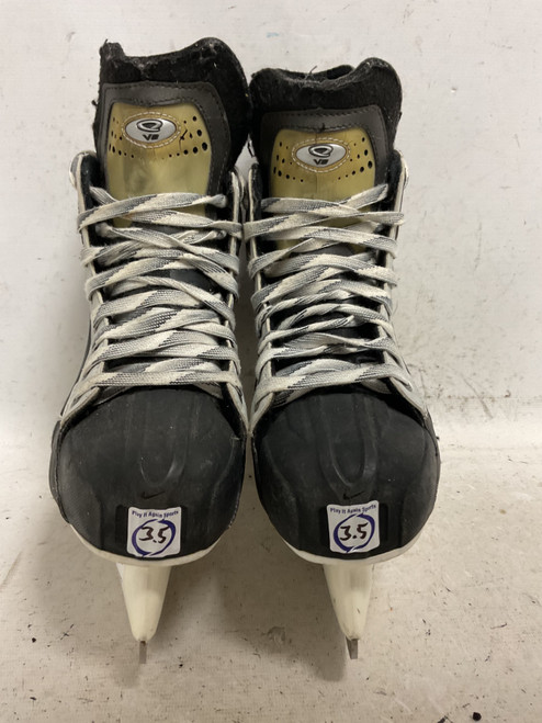 Vist Large View of Product Image Which is Used Nike QUEST V8 Intermediate Hockey Skate Grey Intermediate 3.5