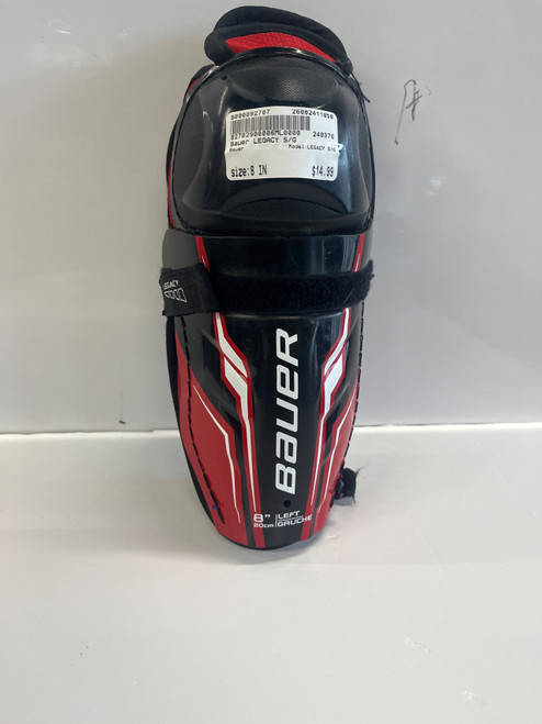 Vist Large View of Product Image Which is Used Bauer LEGACY S/G Youth Shin Guards None 8"