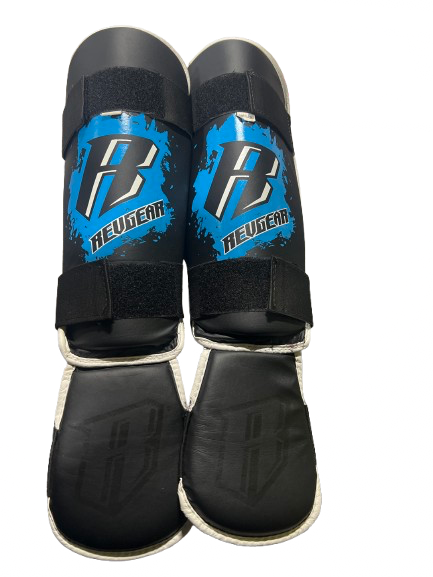 Vist Large View of Product Image Which is Used RevGear Martial Arts Shin Pads Black And Royal Blue LG
