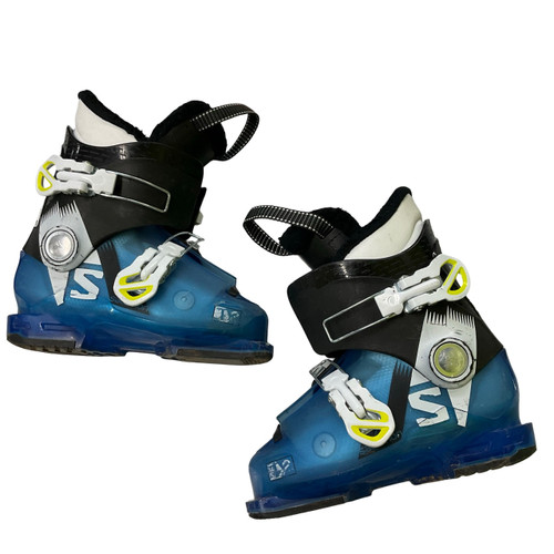 Vist Large View of Product Image Which is Used Salomon T2 Boys DH Ski Boot Royal Blue 235 MP - J05.5 - W06.5