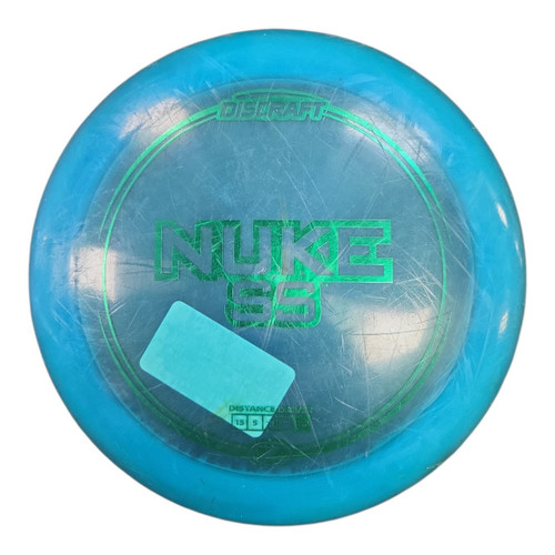 Vist Large View of Product Image Which is Used Discraft NUKE SS Disc Golf Driver Royal Blue