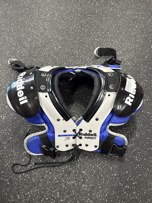 Vist Large View of Product Image Which is Used Riddell PURSUIT S YOUTH SP FB Shoulder Pads Grey SM