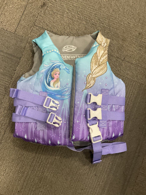 Vist Large View of Product Image Which is Used Swimways Child PFD Purple Child 30-50