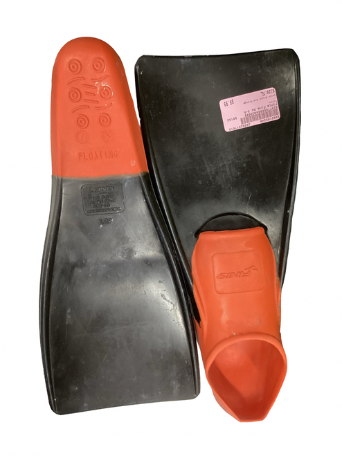 Vist Large View of Product Image Which is Used Finis Underwater Fins Black And Orange XL