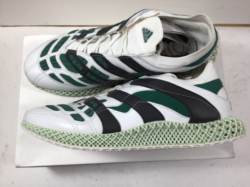 Vist Large View of Product Image Which is NEW Adidas PREDATOR ACCELERATOR 4D Soccer Indoor Shoes White And Black Senior 11.5