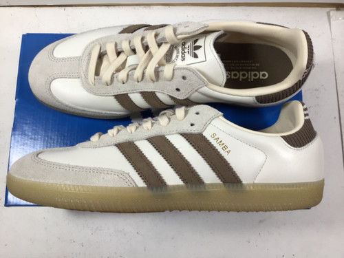 Vist Large View of Product Image Which is NEW Adidas SAMBA OG Soccer Indoor Shoes White And Grey Senior 9