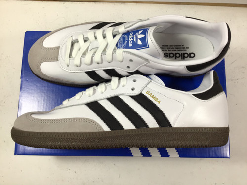 Vist Large View of Product Image Which is NEW Adidas SAMBA OG Soccer Indoor Shoes White And Black Senior 8.5