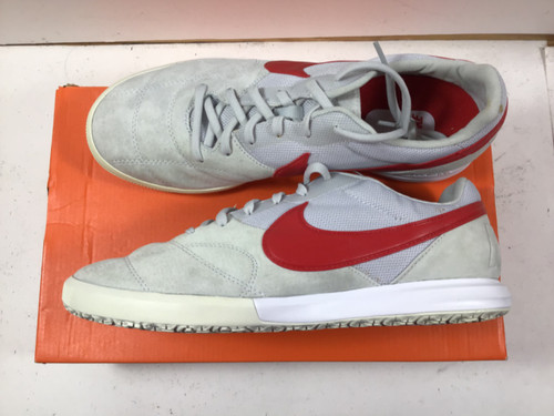 Vist Large View of Product Image Which is NEW Nike PREMIER II SALA Soccer Indoor Shoes Grey And Red Senior 9.5