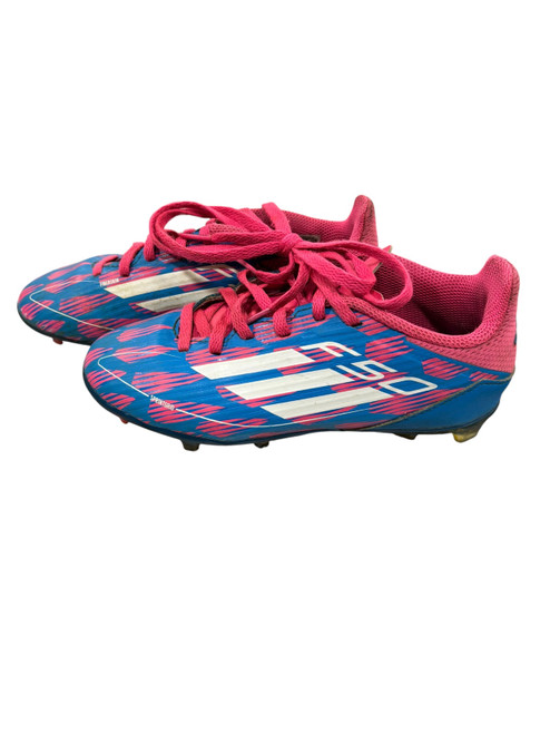 Vist Large View of Product Image Which is Used Adidas F50 Soccer Cleats Carolina Blue And Pink Junior 01.5