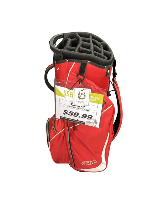 Vist Large View of Product Image Which is Used Izzo 14 WAY CART BAG Mens Cart Bag Red
