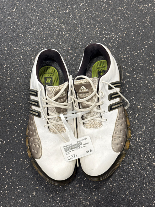 Vist Large View of Product Image Which is Used Adidas Mens Golf Shoes White Senior 9.5