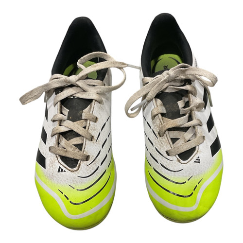 Vist Large View of Product Image Which is Used Adidas Soccer Cleats White Junior 01