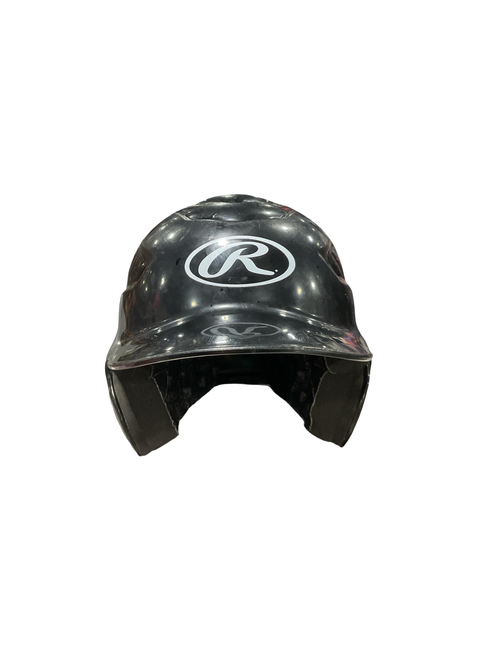Vist Large View of Product Image Which is Used Rawlings 6 1/2 - 7 1/2 BLK HELMET Batting Helmet No Mask Black Fits all