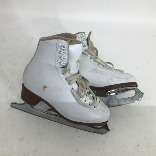 Vist Large View of Product Image Which is Used Jackson EXCEL JR 4 FIGURE SKATES Girls Figure Skate White Junior 04