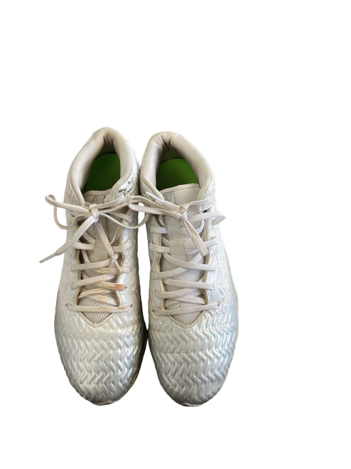 Vist Large View of Product Image Which is Used Under Armour Adult FB Cleats White Senior 9